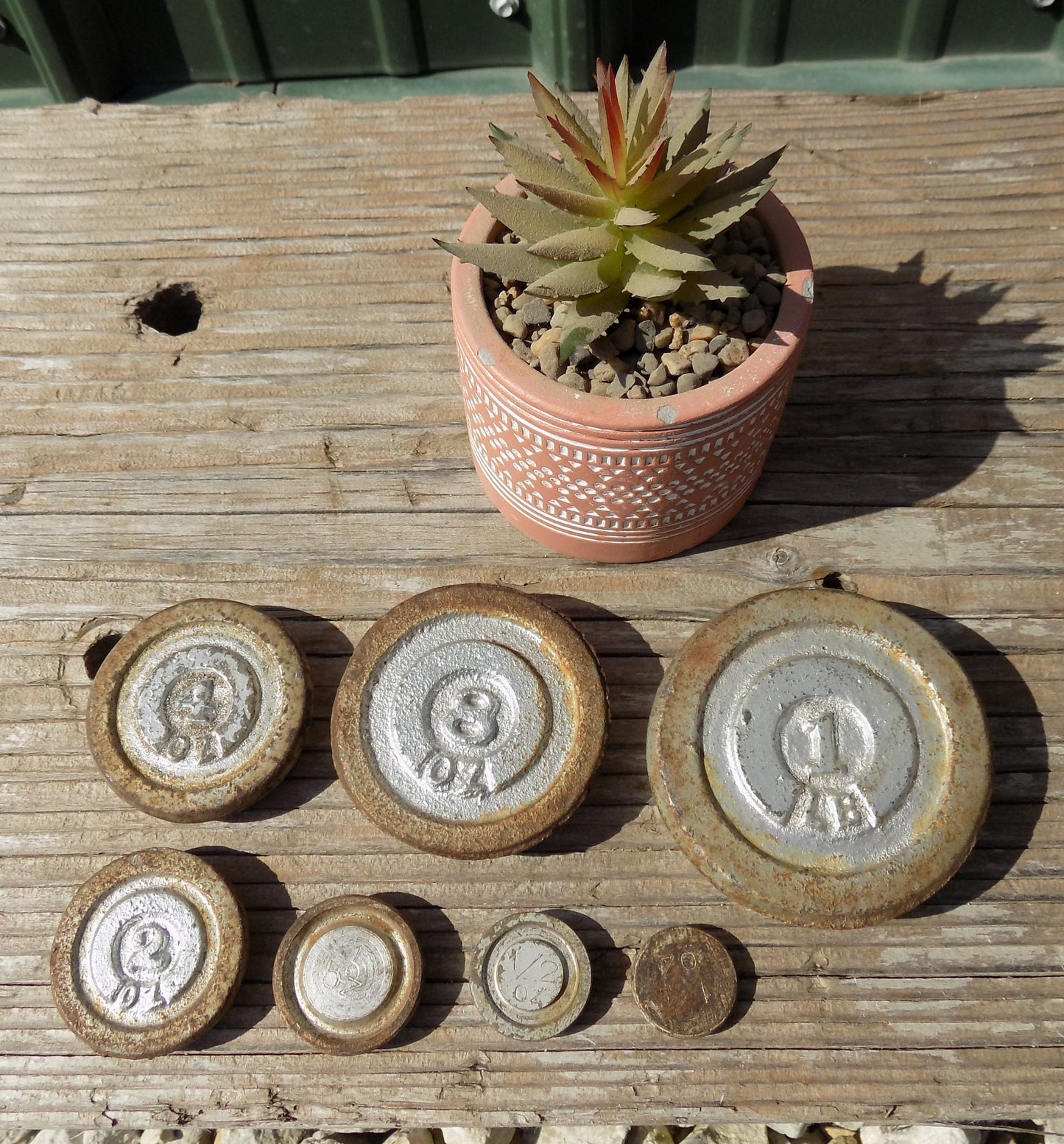 Scale Weights - Platform Scale Weights Vintage Metal Hanging Industrial Fairbank Morse Hdwe A39 by The Old Grainery (1 lb,...