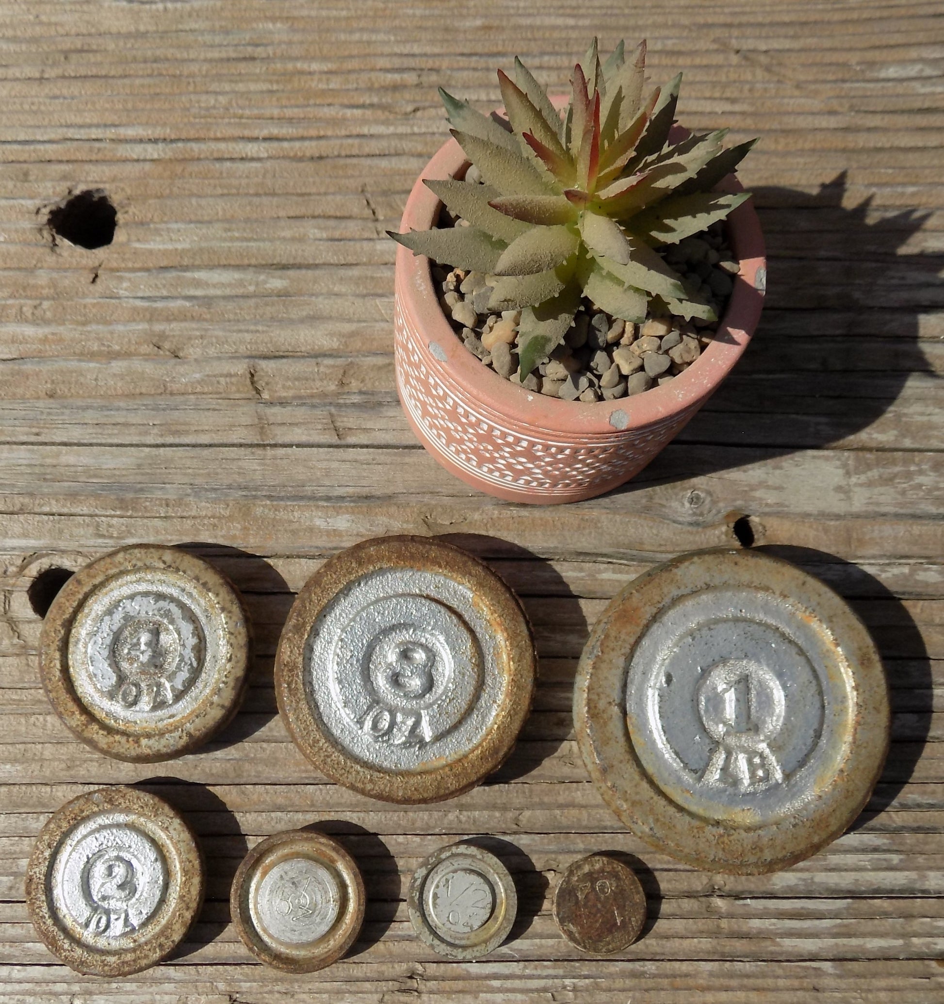Scale Weights - Platform Scale Weights Vintage Metal Hanging Industrial Fairbank Morse Hdwe A39 by The Old Grainery (1 lb,...