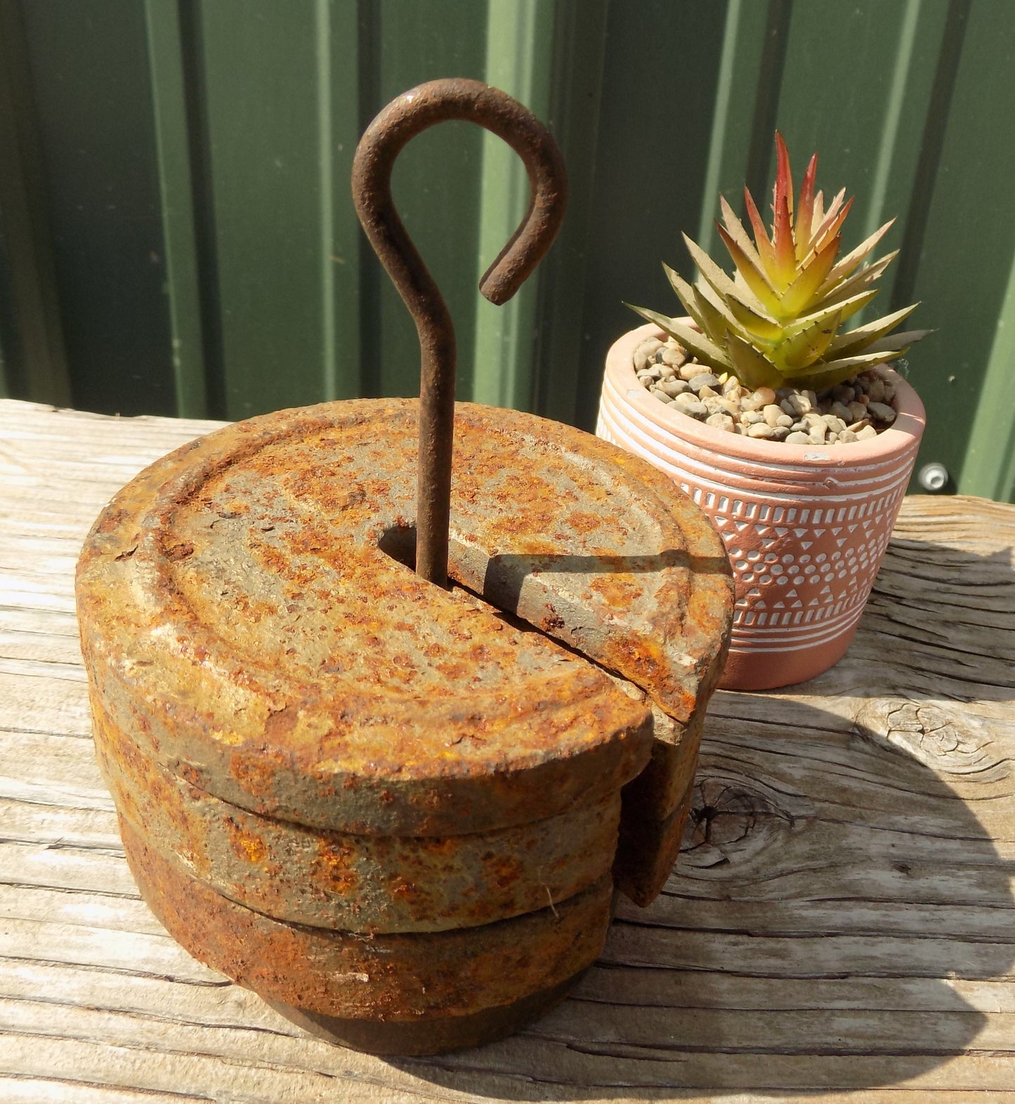 Platform Scale Weights Vintage Metal Hanging Industrial Fairbank Morse Hdwe A40