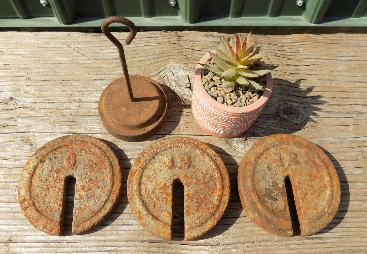 Platform Scale Weights Vintage Metal Hanging Industrial Fairbank Morse Hdwe A40