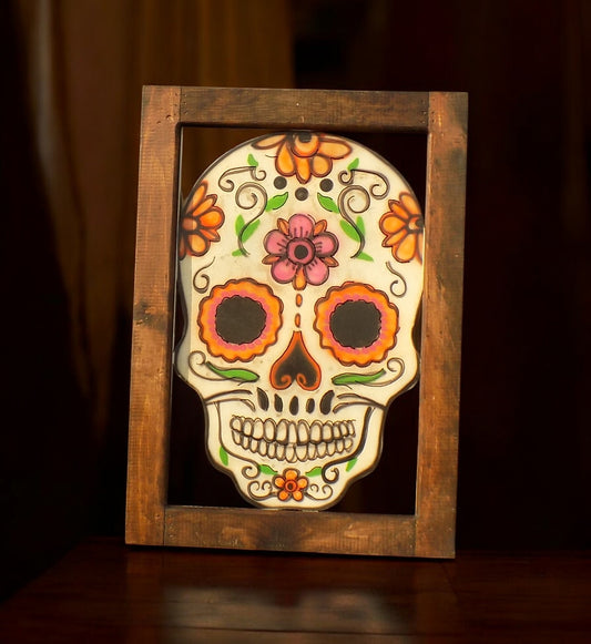 Metal Sugar Skull, Day of the Dead Decor, Dia De Los Muertos Sign Calavera D