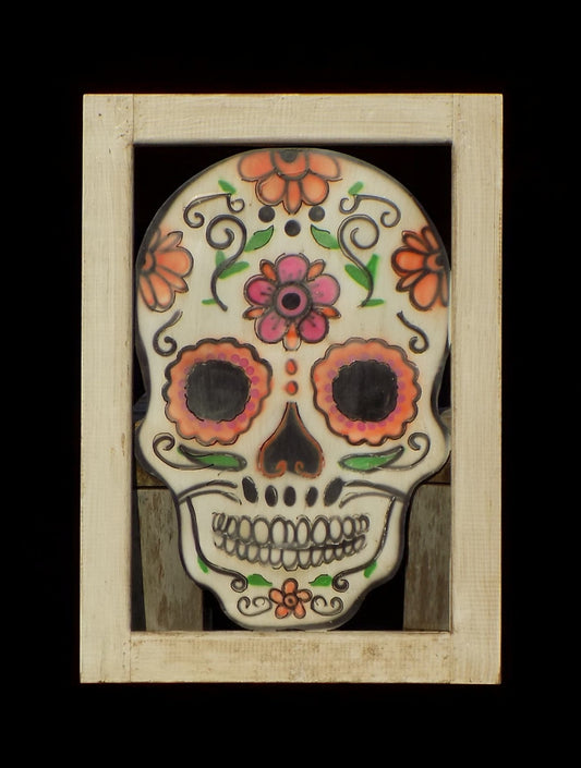 Metal Sugar Skull, Day of the Dead Decor, Dia De Los Muertos Sign Calavera, G