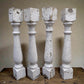 Home & Living > Home Improvement > Finials - 4 White Wood Balusters Reclaimed Spindles Porch Post House Trim j by The Old...