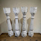 Home & Living > Home Improvement > Finials - 4 White Wood Balusters Reclaimed Spindles Porch Post House Trim j by The Old...