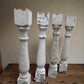 Home & Living > Home Improvement > Finials - 4 White Wood Balusters Reclaimed Spindles Porch Post House Trim j by The Old...