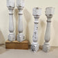 4 White Wood Balusters Reclaimed Spindles Porch Post House Trim k