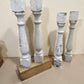 4 White Wood Balusters Reclaimed Spindles Porch Post House Trim k