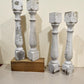 4 White Wood Balusters Reclaimed Spindles Porch Post House Trim k