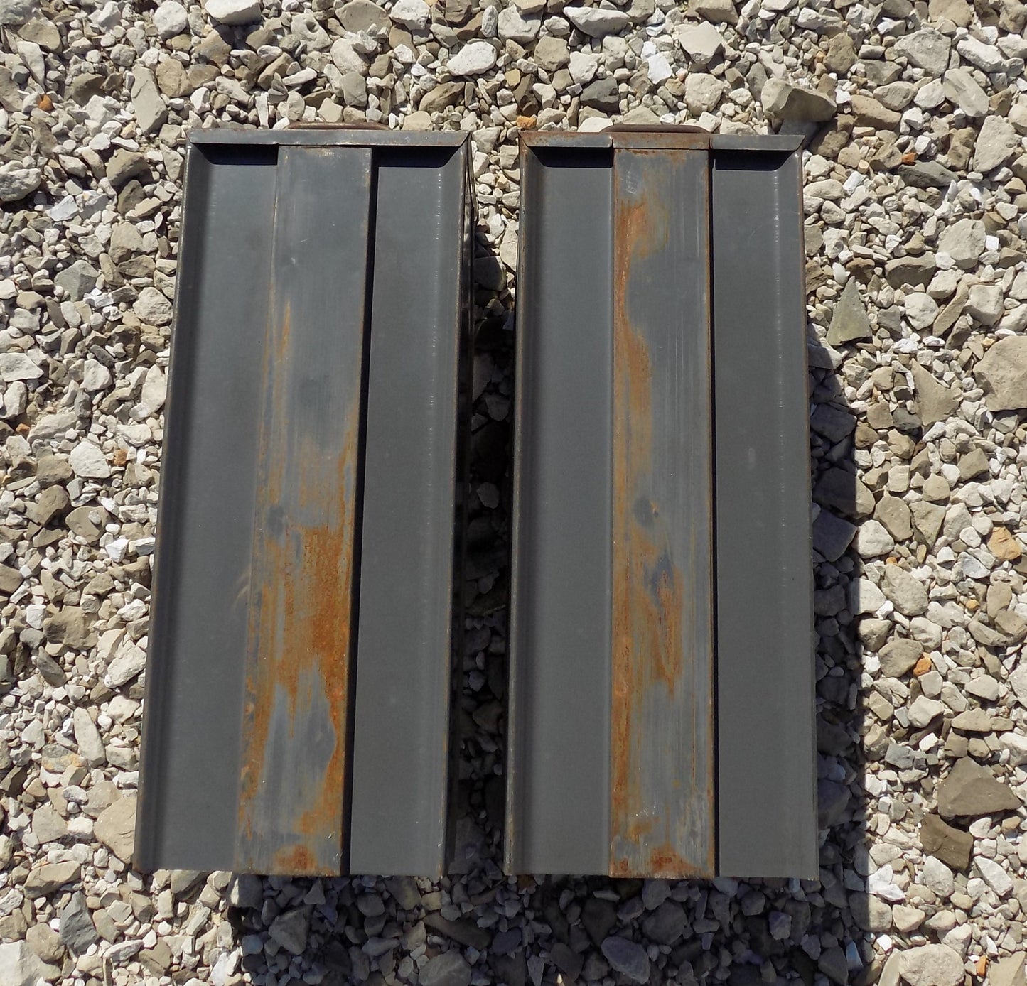 2 Metal Filing Cabinet Drawers, Vintage Industrial Age Storage Organization