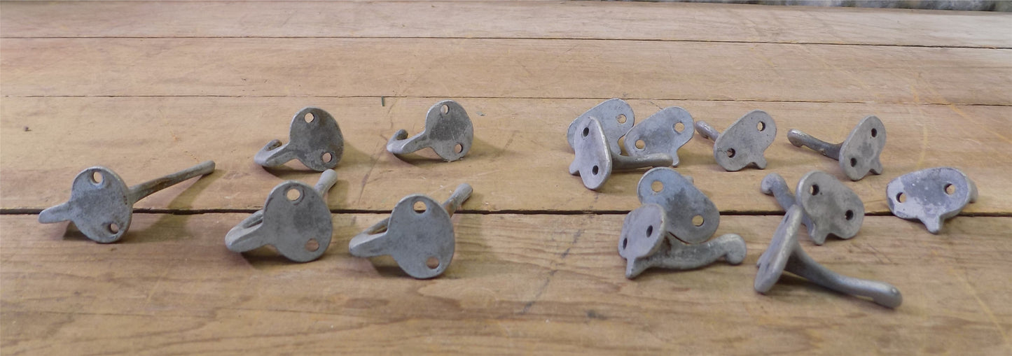 Lot Gym Locker Hooks, Metal Jr High School Locker Hooks, Vintage Gym Hardware,