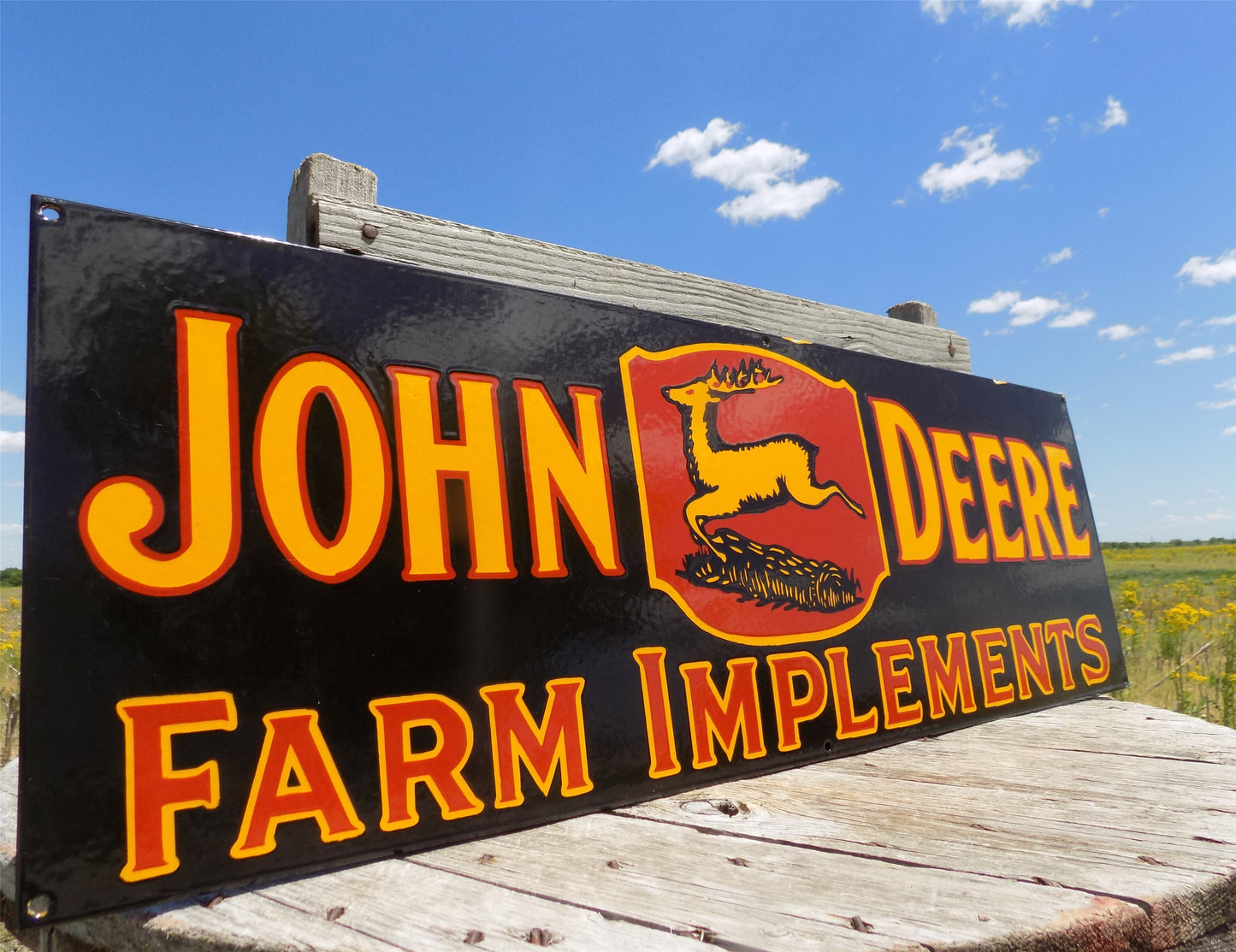 John Deere Sign - John Deere Farm Implements Sign, Metal Porcelain Sign, John Deere Advertising d, by The Old Grainery (ad...