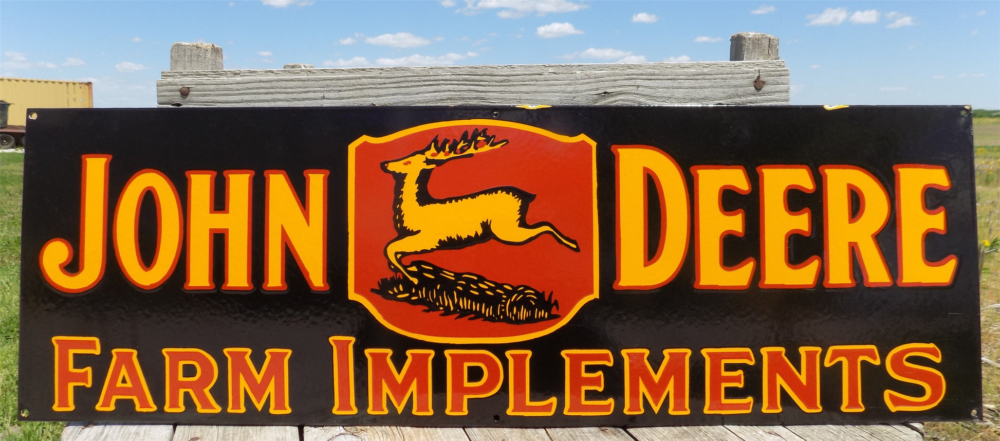 John Deere Sign - John Deere Farm Implements Sign, Metal Porcelain Sign, John Deere Advertising d, by The Old Grainery (ad...
