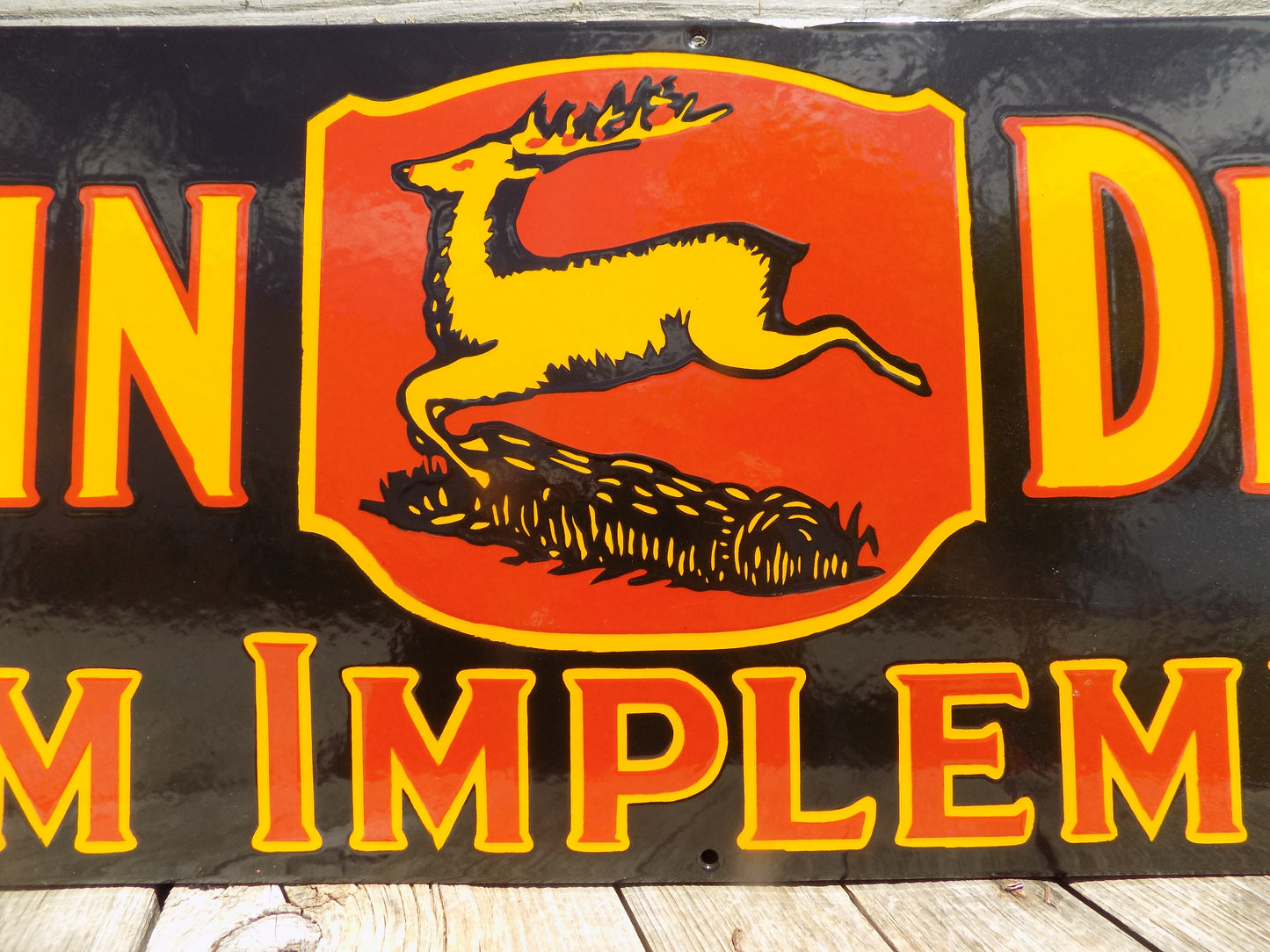 John Deere Sign - John Deere Farm Implements Sign, Metal Porcelain Sign, John Deere Advertising d, by The Old Grainery (ad...