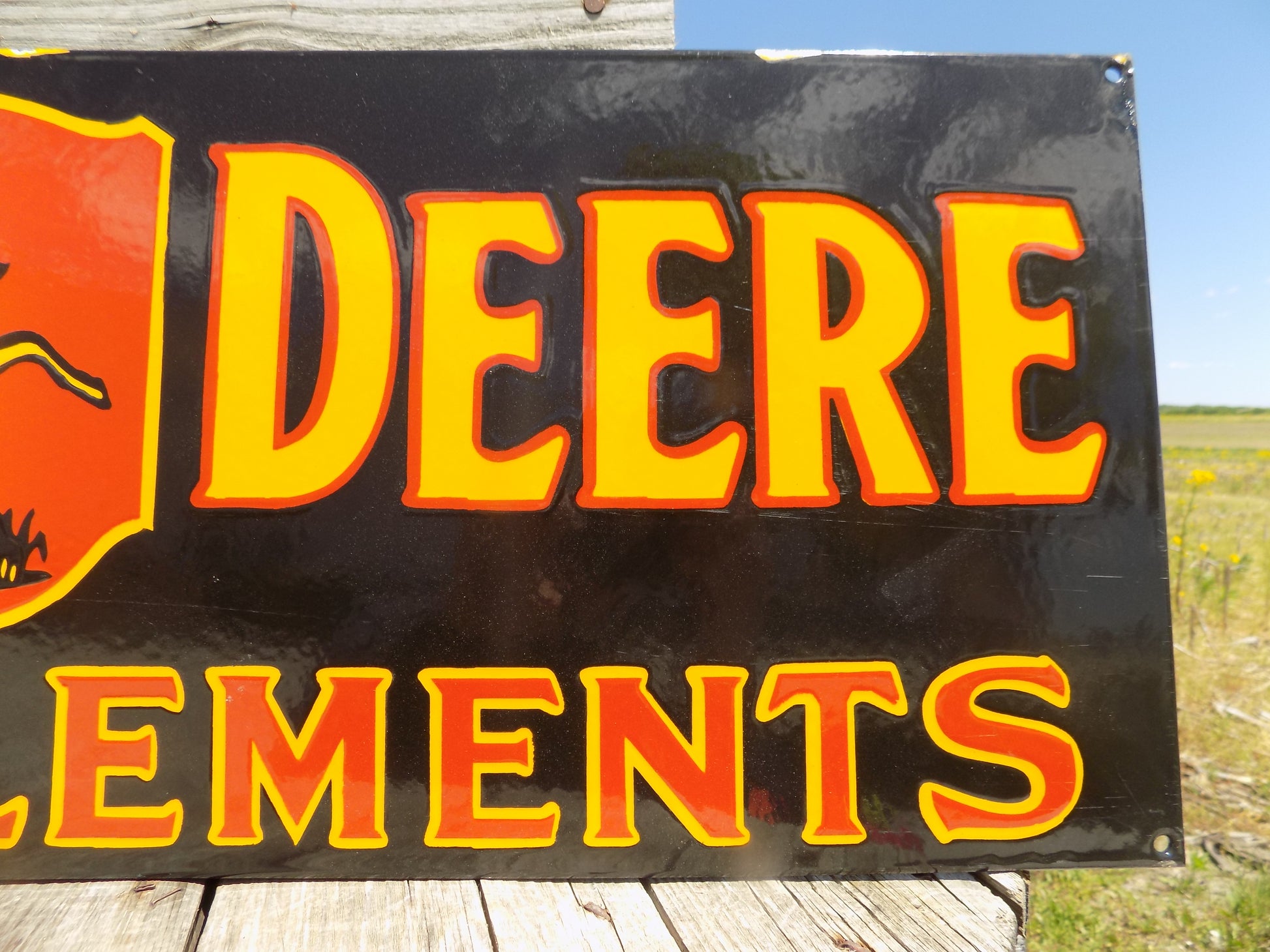 John Deere Sign - John Deere Farm Implements Sign, Metal Porcelain Sign, John Deere Advertising d, by The Old Grainery (ad...