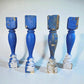 4 Blue Wood Balusters Architectural Salvage Spindles Porch Trim B