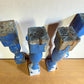 Balusters - 4 Blue Wood Balusters Architectural Salvage Spindles Porch Trim C by The Old Grainery (Architectural, Candle H...