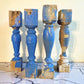 Balusters - 4 Blue Wood Balusters Architectural Salvage Spindles Porch Trim D by The Old Grainery (Architectural, Candle H...