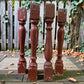 Balusters - 4 Rustic Red Wood Balusters Architectural Salvage Spindles Porch Trim C by The Old Grainery (Architectural, Ca...