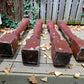Balusters - 4 Rustic Red Wood Balusters Architectural Salvage Spindles Porch Trim C by The Old Grainery (Architectural, Ca...
