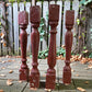 Balusters - 4 Rustic Red Wood Balusters Architectural Salvage Spindles Porch Trim C by The Old Grainery (Architectural, Ca...