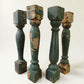 Balusters - 4 Vintage Green Wood Balusters, Reclaimed Spindles, Architectural Salvage, H by The Old Grainery (Architectura...