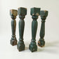 Balusters - 4 Vintage Green Wood Balusters, Reclaimed Spindles, Architectural Salvage, i by The Old Grainery (Architectura...