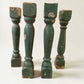 Balusters - 4 Vintage Green Wood Balusters, Reclaimed Spindles, Architectural Salvage, i by The Old Grainery (Architectura...