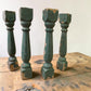 Balusters - 4 Vintage Green Wood Balusters, Reclaimed Spindles, Architectural Salvage, J by The Old Grainery (Architectura...