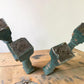 Balusters - 4 Vintage Green Wood Balusters, Reclaimed Spindles, Architectural Salvage, J by The Old Grainery (Architectura...