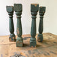 Balusters - 4 Vintage Green Wood Balusters, Reclaimed Spindles, Architectural Salvage, J by The Old Grainery (Architectura...