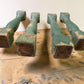 Balusters - 4 Vintage Green Wood Balusters, Reclaimed Spindles, Architectural Salvage, J by The Old Grainery (Architectura...