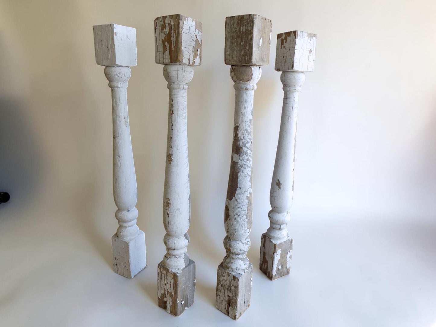 Balusters - 4 White Wood Balusters Reclaimed Spindles Porch Post House Trim A17 by The Old Grainery (Architectural, Candle...