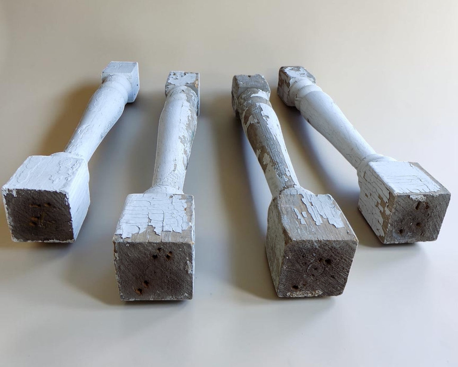 Balusters - 4 White Wood Balusters Reclaimed Spindles Porch Post House Trim A17 by The Old Grainery (Architectural, Candle...