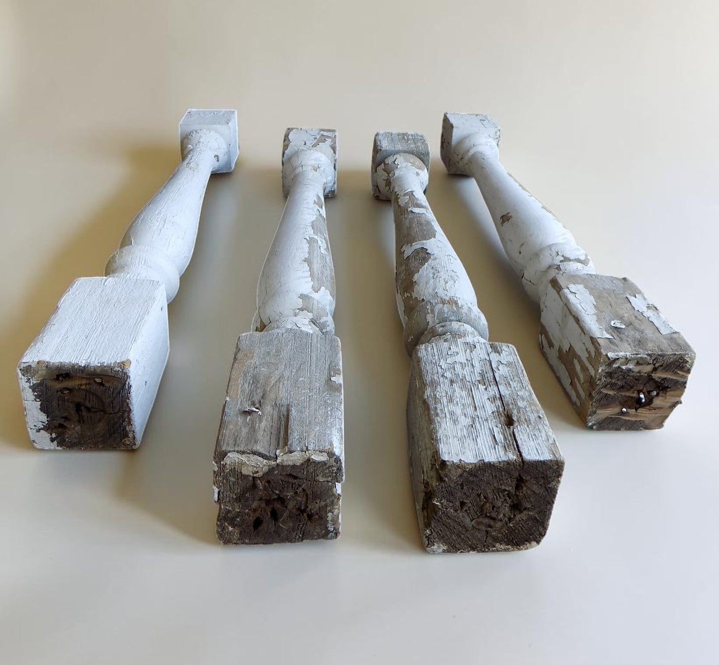 Balusters - 4 White Wood Balusters Reclaimed Spindles Porch Post House Trim A17 by The Old Grainery (Architectural, Candle...