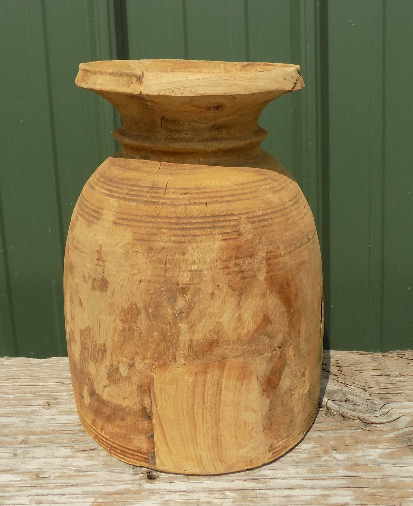 Wood pot - Water Jug, Wood Pot, Wood Vase, Rustic Planter, Modern Farmhouse, European T by The Old Grainery (accent, decor...