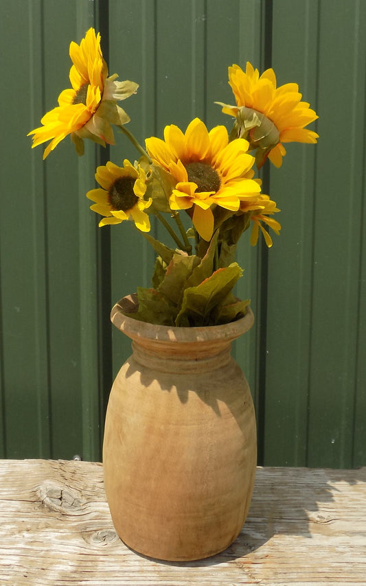 Wooden vase - Water Jug, Wood Pot, Wood Vase, Rustic Planter, Modern Farmhouse, European V by The Old Grainery (Brown, Cou...