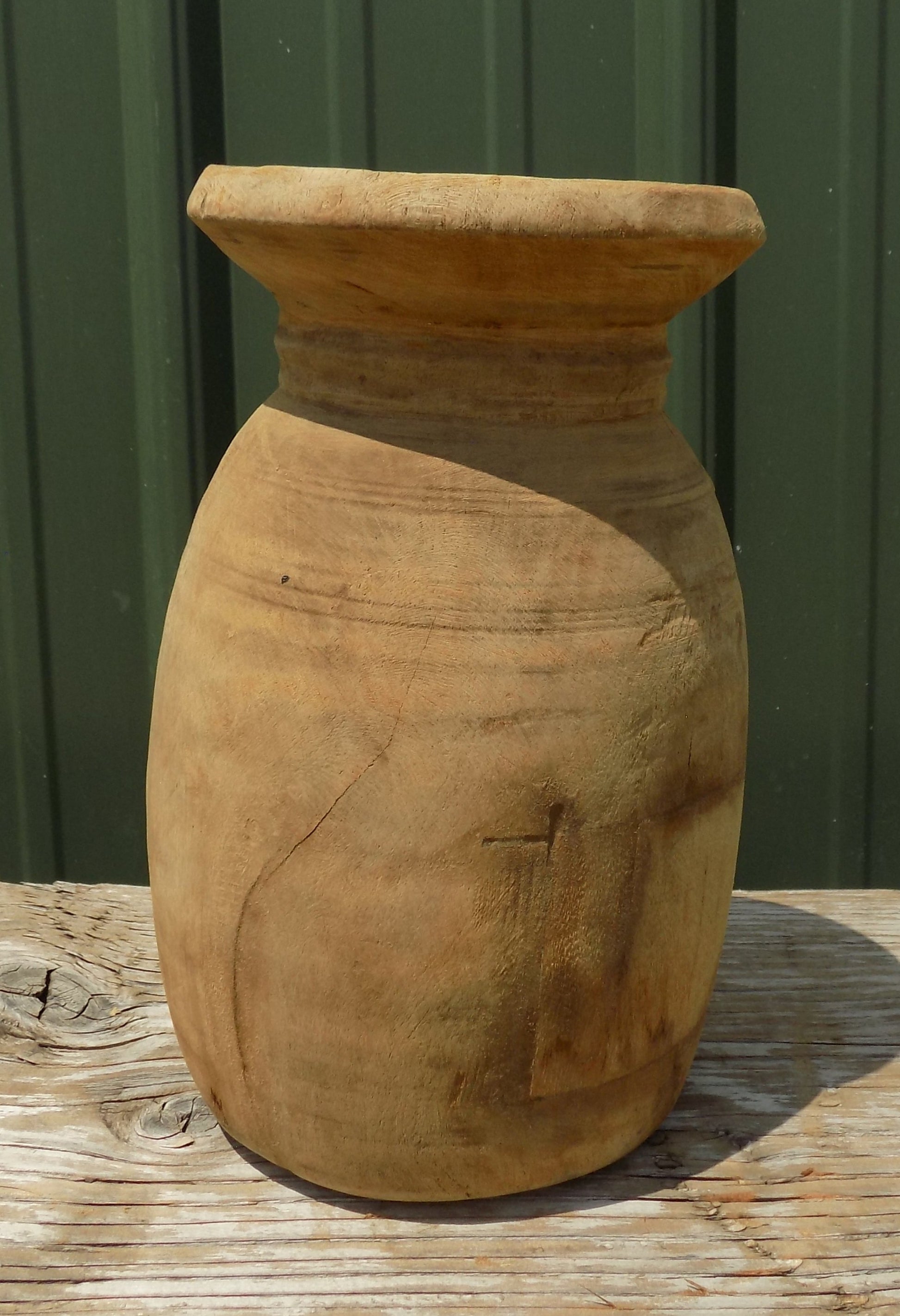 Wooden vase - Water Jug, Wood Pot, Wood Vase, Rustic Planter, Modern Farmhouse, European V by The Old Grainery (Brown, Cou...