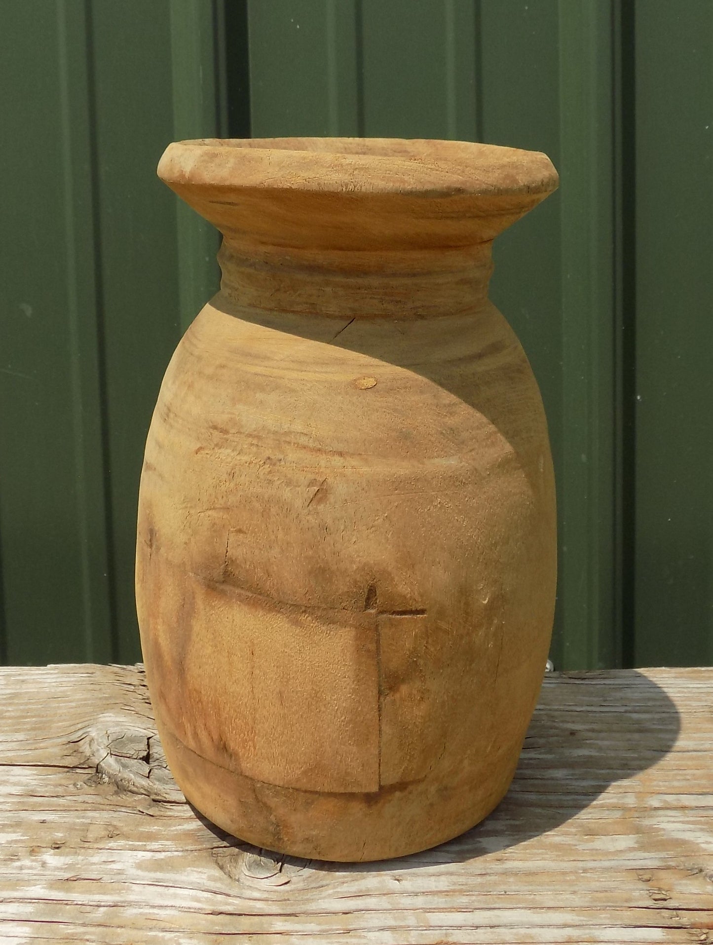 Wooden vase - Water Jug, Wood Pot, Wood Vase, Rustic Planter, Modern Farmhouse, European V by The Old Grainery (Brown, Cou...