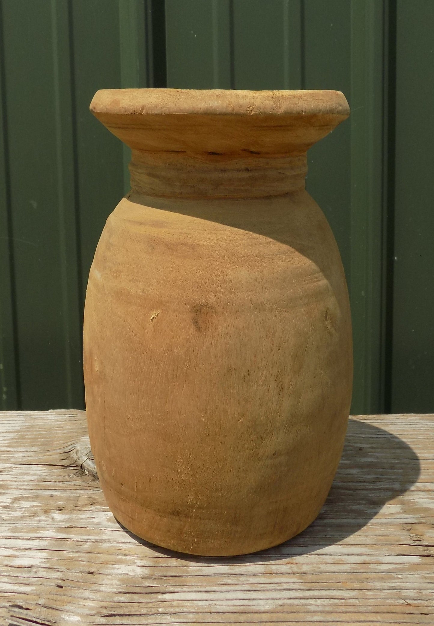 Wooden vase - Water Jug, Wood Pot, Wood Vase, Rustic Planter, Modern Farmhouse, European V by The Old Grainery (Brown, Cou...