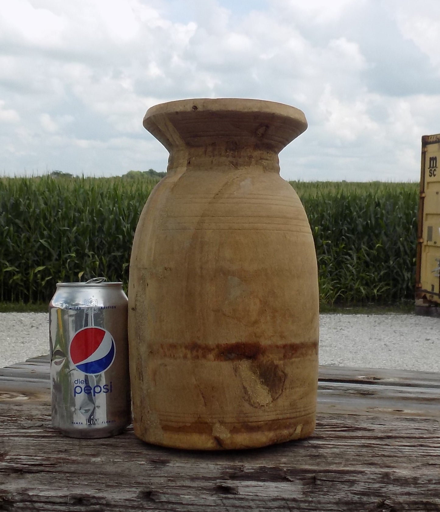 Wooden vase - Water Jug, Wood Pot, Wood Vase, Rustic Planter, Modern Farmhouse, European X by The Old Grainery (10 inch ta...