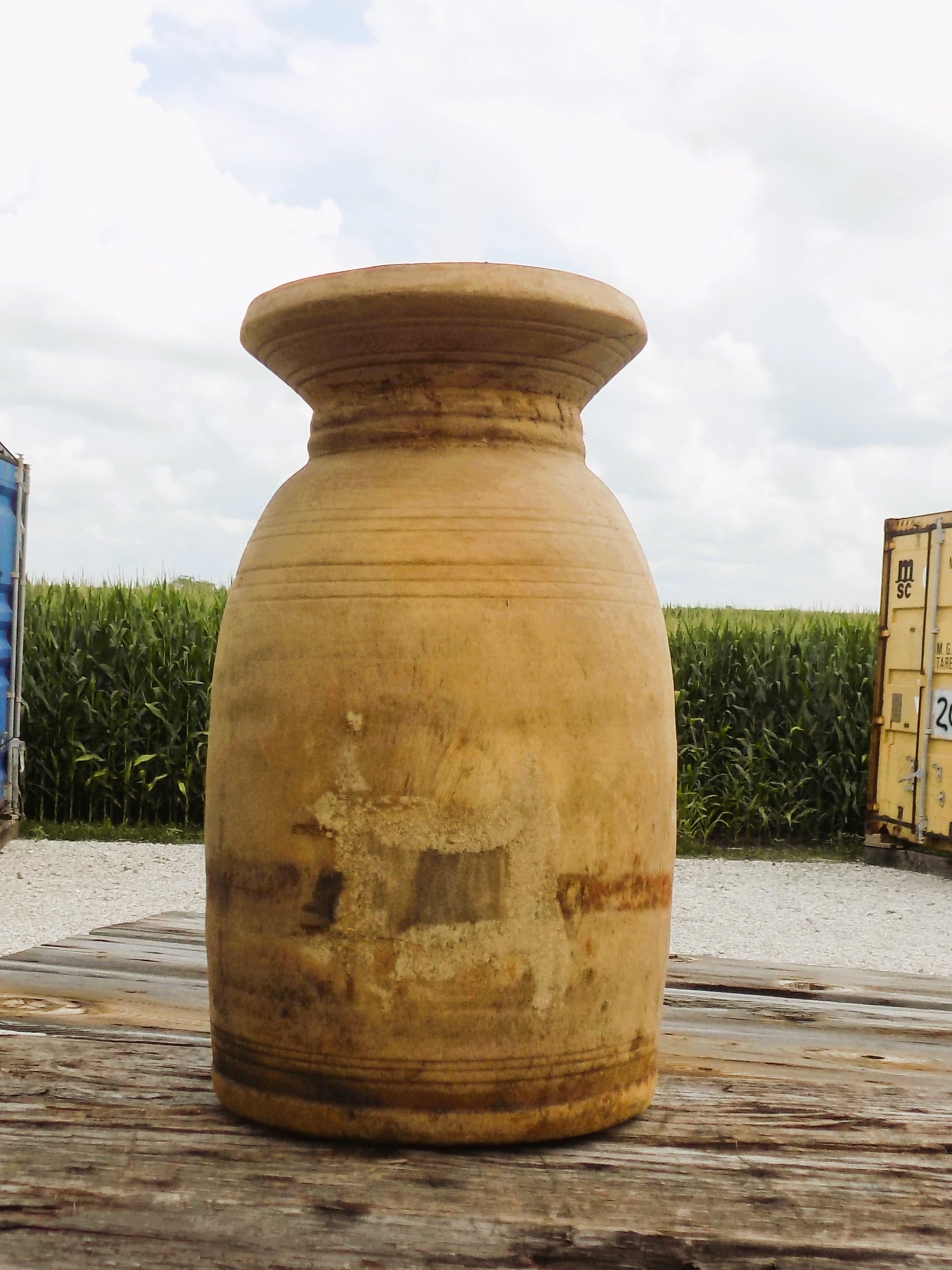 Wooden vase - Water Jug, Wood Pot, Wood Vase, Rustic Planter, Modern Farmhouse, European X by The Old Grainery (10 inch ta...