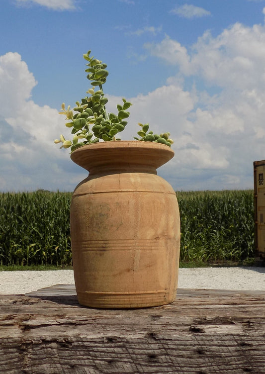 Wooden vase - Water Jug, Wood Pot, Wood Vase, Rustic Planter, Modern Farmhouse, European Z by The Old Grainery (9 inch tal...