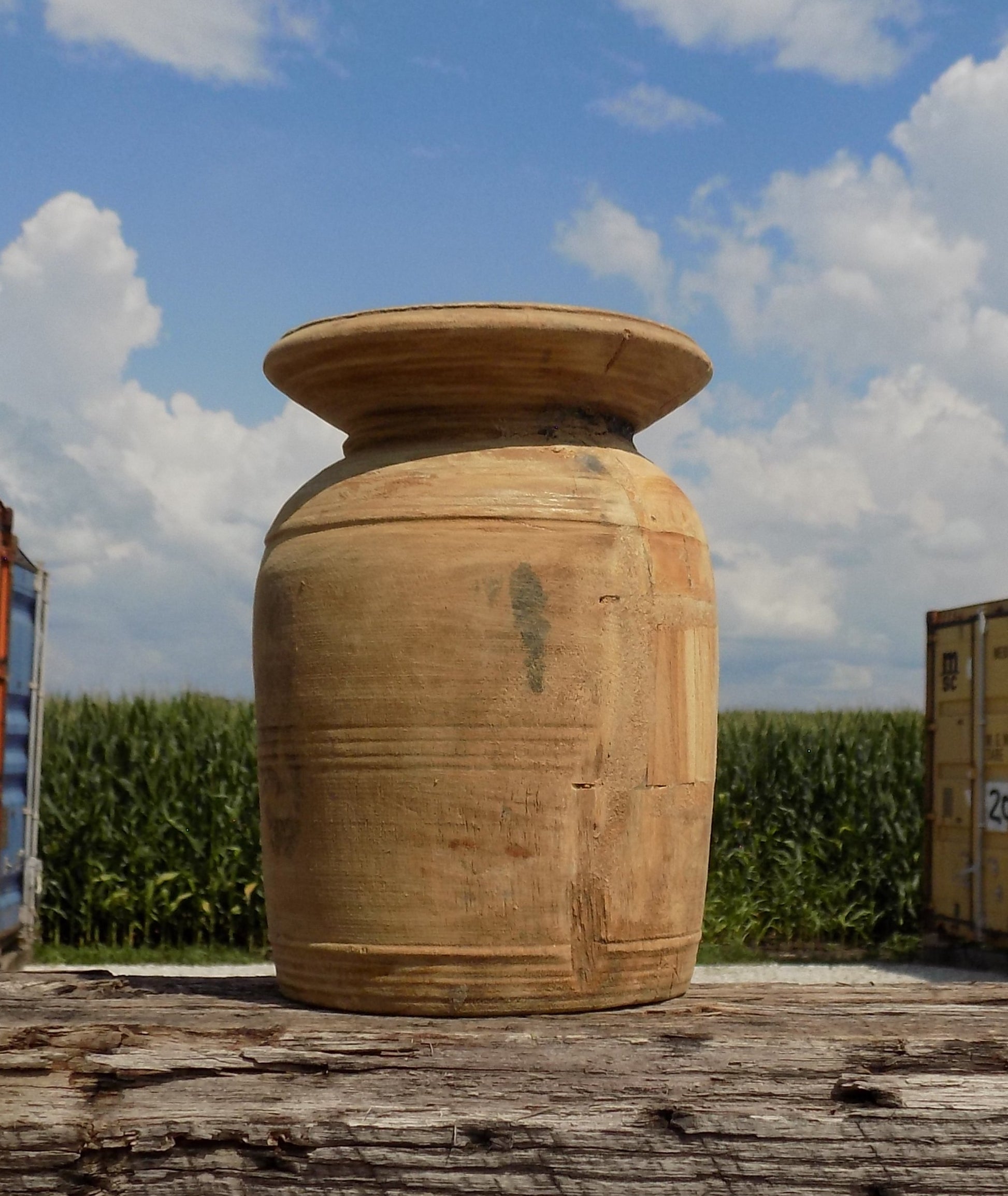 Wooden vase - Water Jug, Wood Pot, Wood Vase, Rustic Planter, Modern Farmhouse, European Z by The Old Grainery (9 inch tal...