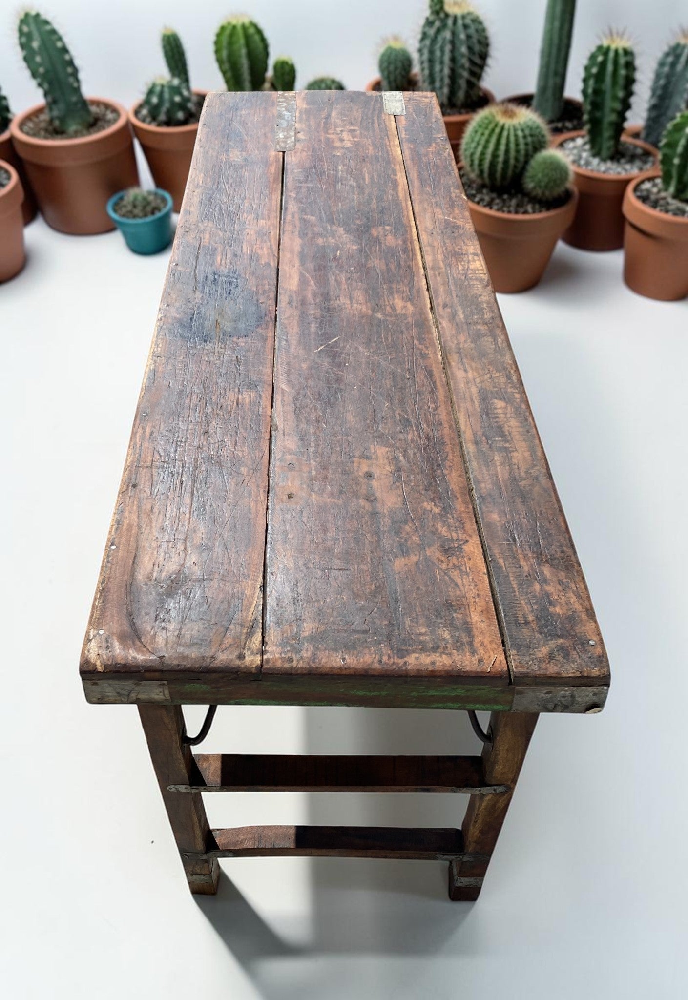 Reclaimed Wood Folding Table (68x22) Rustic Wood Dining, Kitchen Island B7