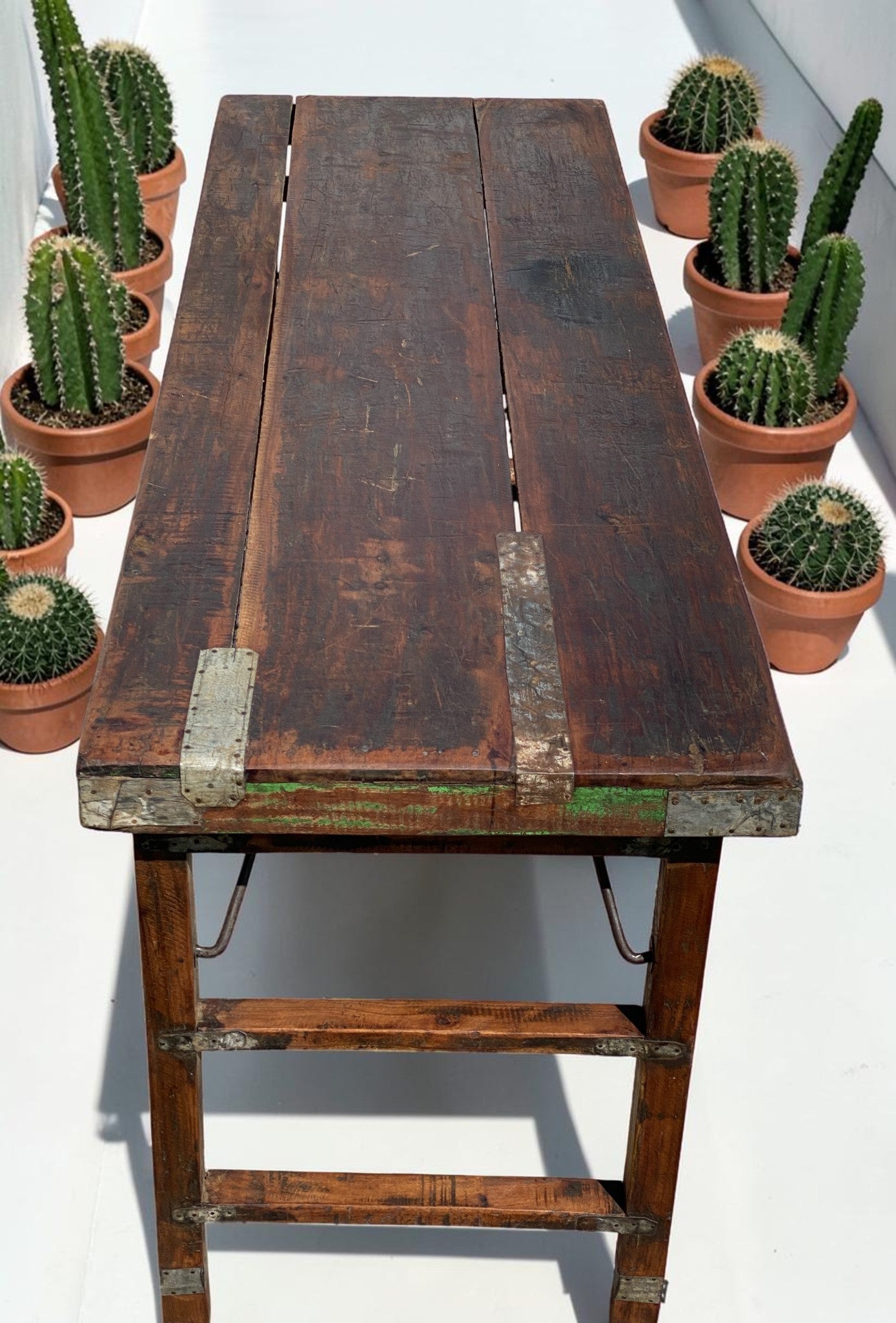 Reclaimed Wood Folding Table (68x22) Rustic Wood Dining, Kitchen Island B7