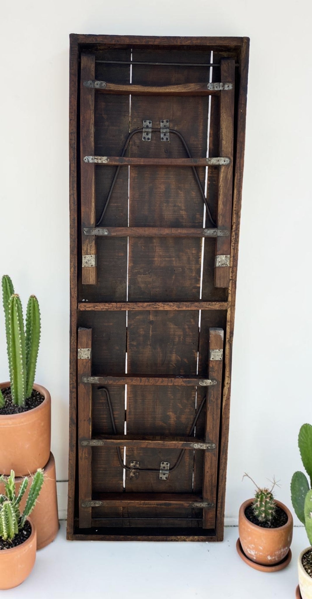 Reclaimed Wood Folding Table (68x22) Rustic Wood Dining, Kitchen Island B7