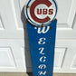 Cubs Welcome Metal Art Sign, Cubs 3D Metal Sign, Rustic MLB Mancave Decor