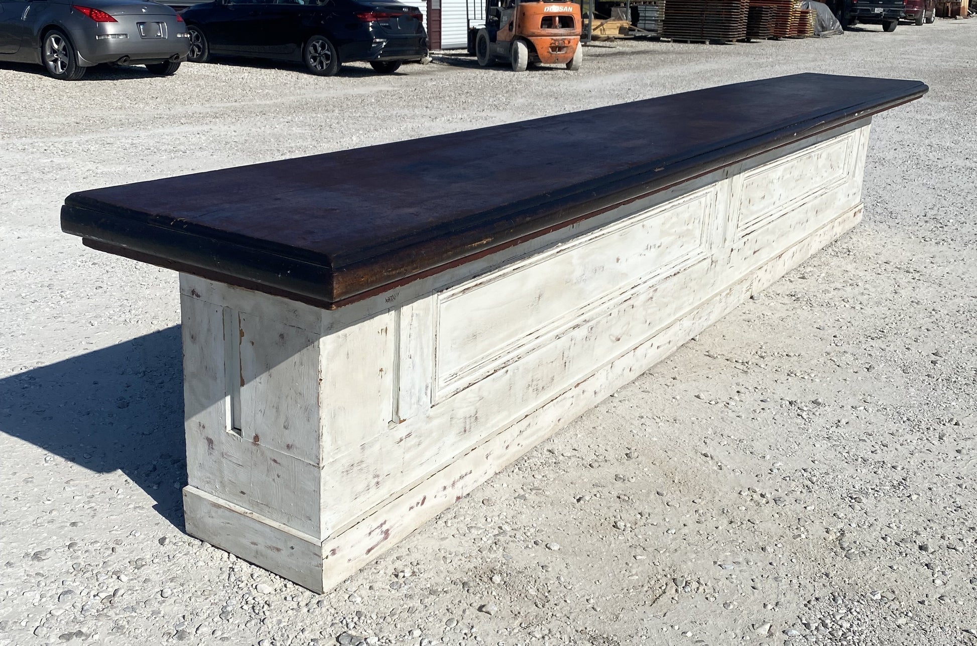 Store Counter - 18' White Store Counter Display Table, Mercantile, Tavern Bar, Kitchen Island by The Old Grainery (Bar, co...