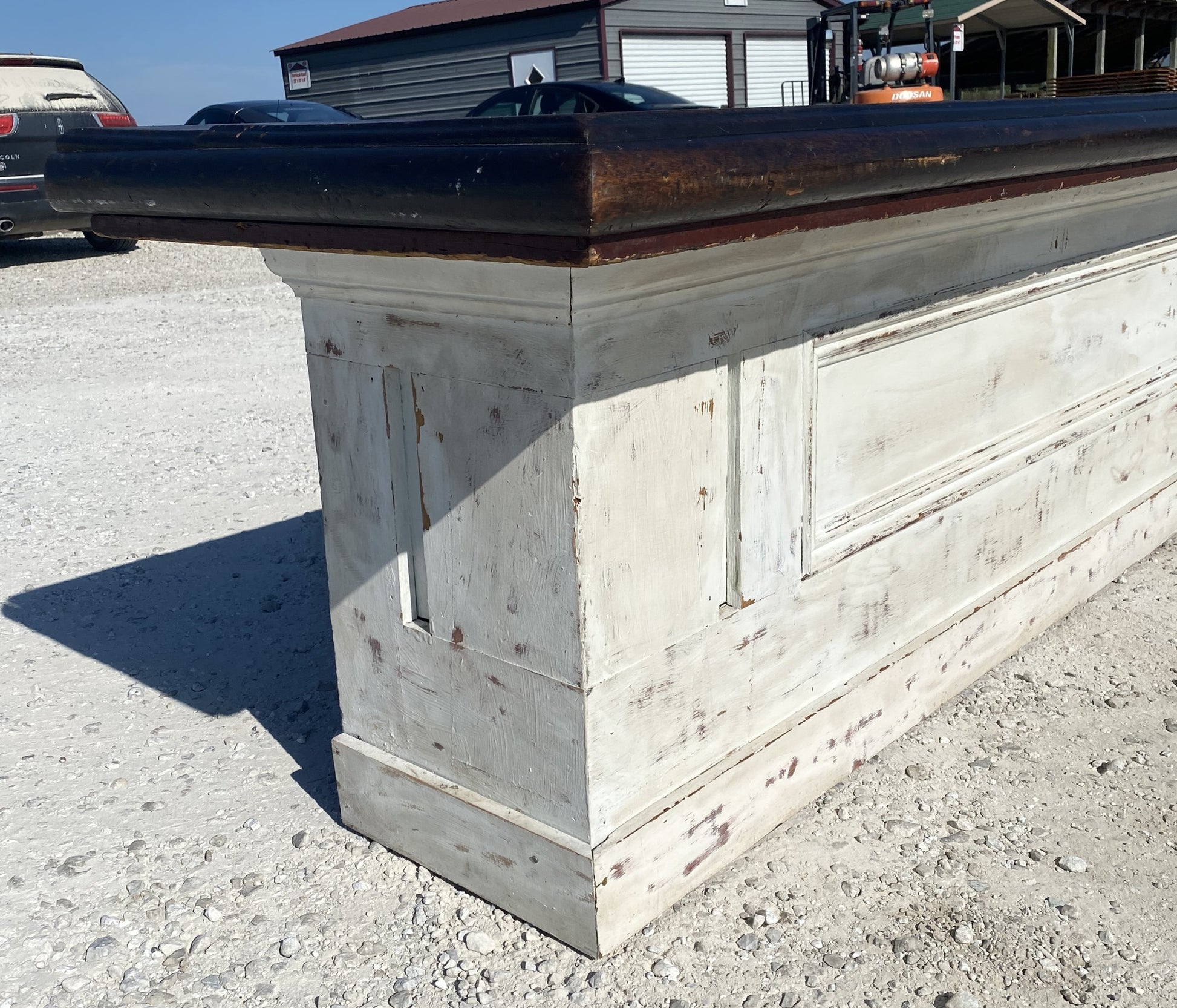 Store Counter - 18' White Store Counter Display Table, Mercantile, Tavern Bar, Kitchen Island by The Old Grainery (Bar, co...