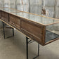 Wood Framed Countertop Glass Case, Vintage Retail Store Showcase, Collector Case